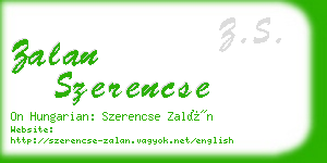 zalan szerencse business card